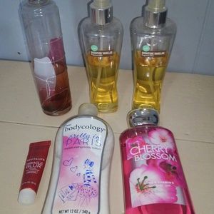 Lot of fragrance lotion and body wash